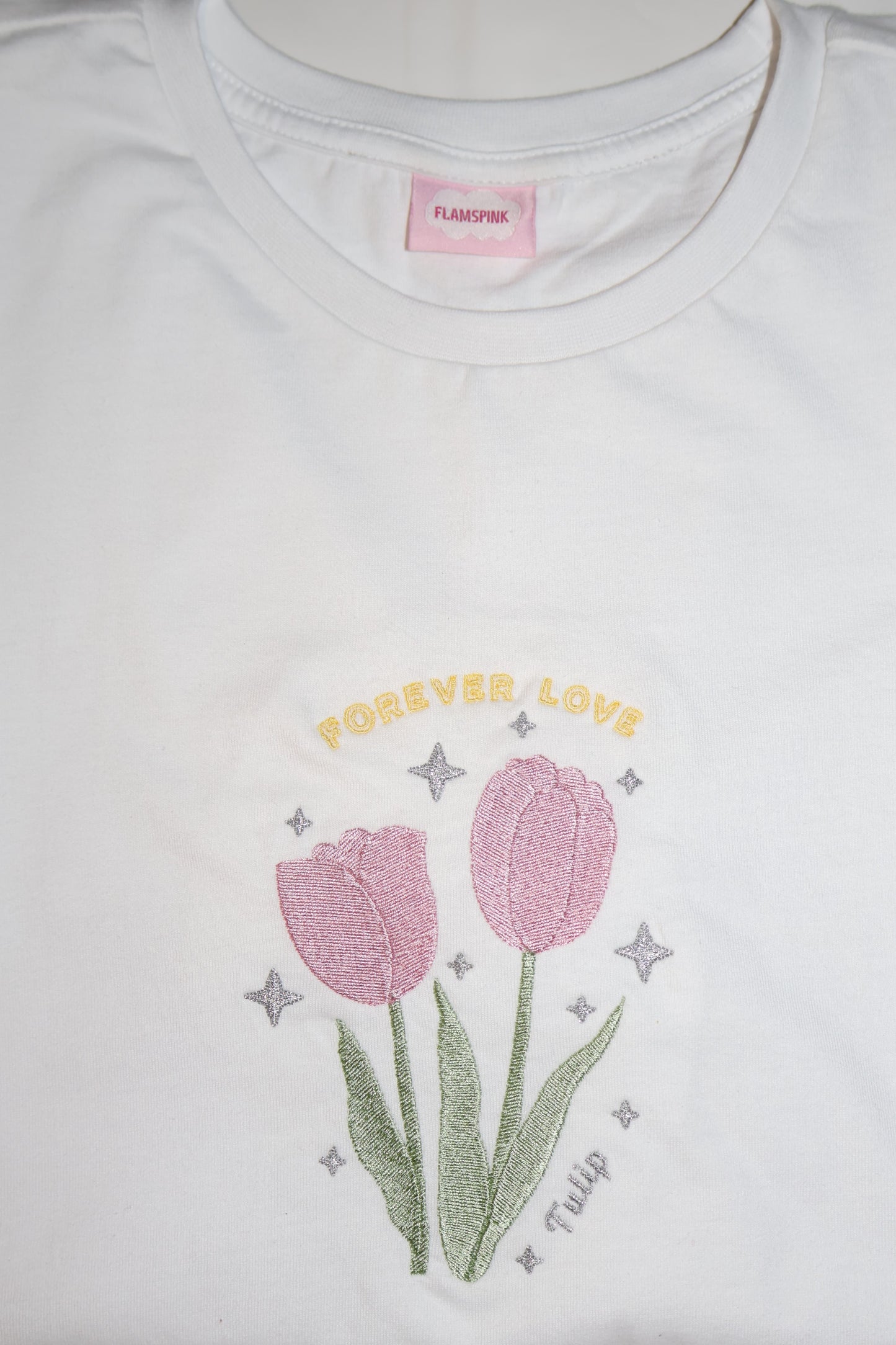 "Forever Love Tulip" Embroidered Tee