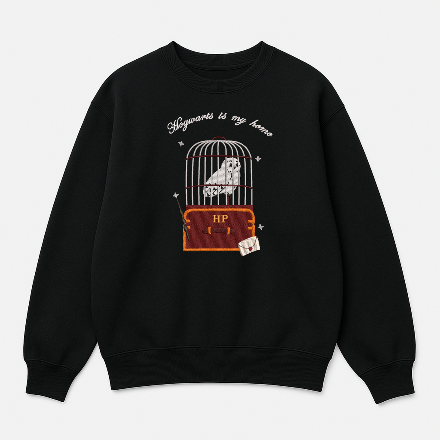 Hogwarts Is My Home Embroidered Sweatshirt - A Magical Essential!