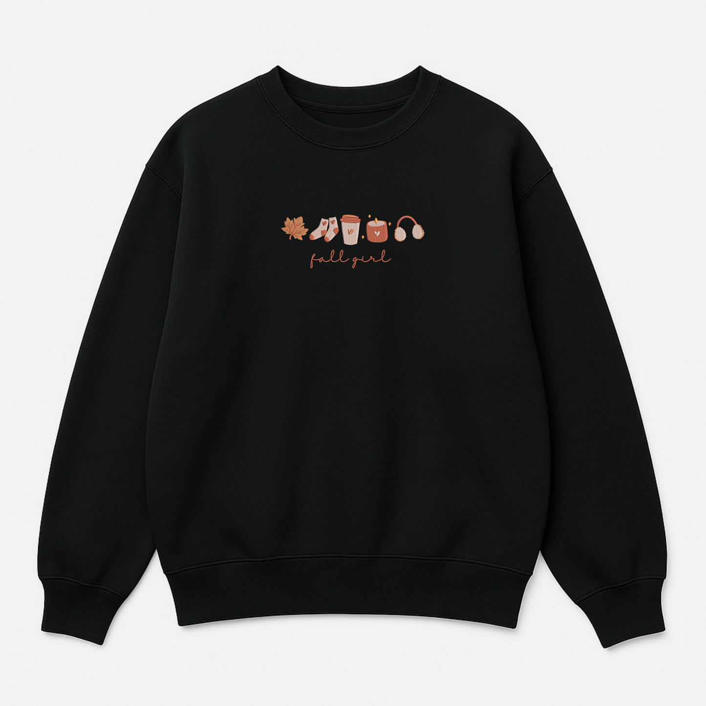 Fall Girl Embroidered Sweatshirt