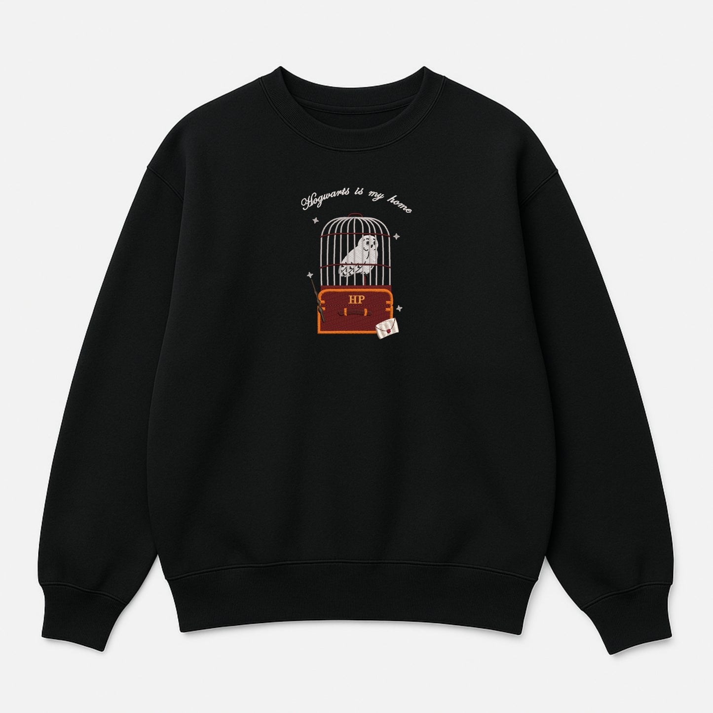 Hogwarts Is My Home Embroidered Sweatshirt - A Magical Essential!