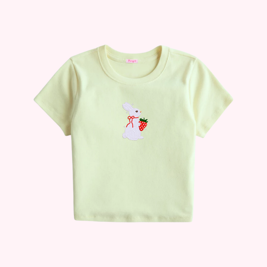 berry & bunny baby tee