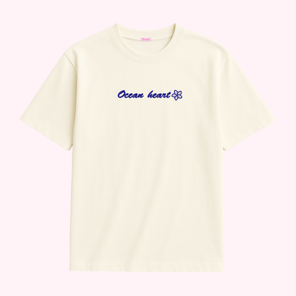 The Sea is Calling Embroidered T-Shirt