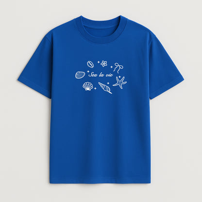"Sea la vie" Embroidered T-Shirt