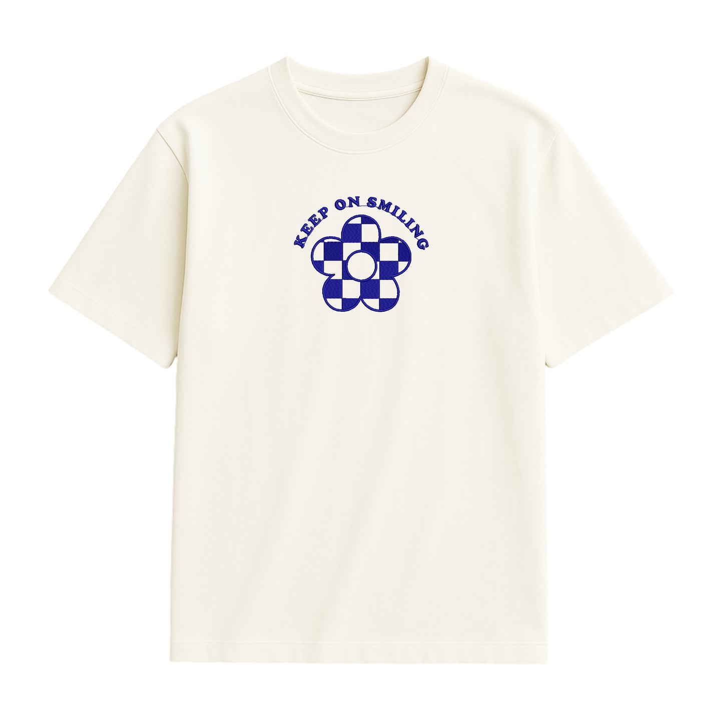 Keep On Smiling Embroidered T-Shirt - Your Daily Dose of Sunshine!