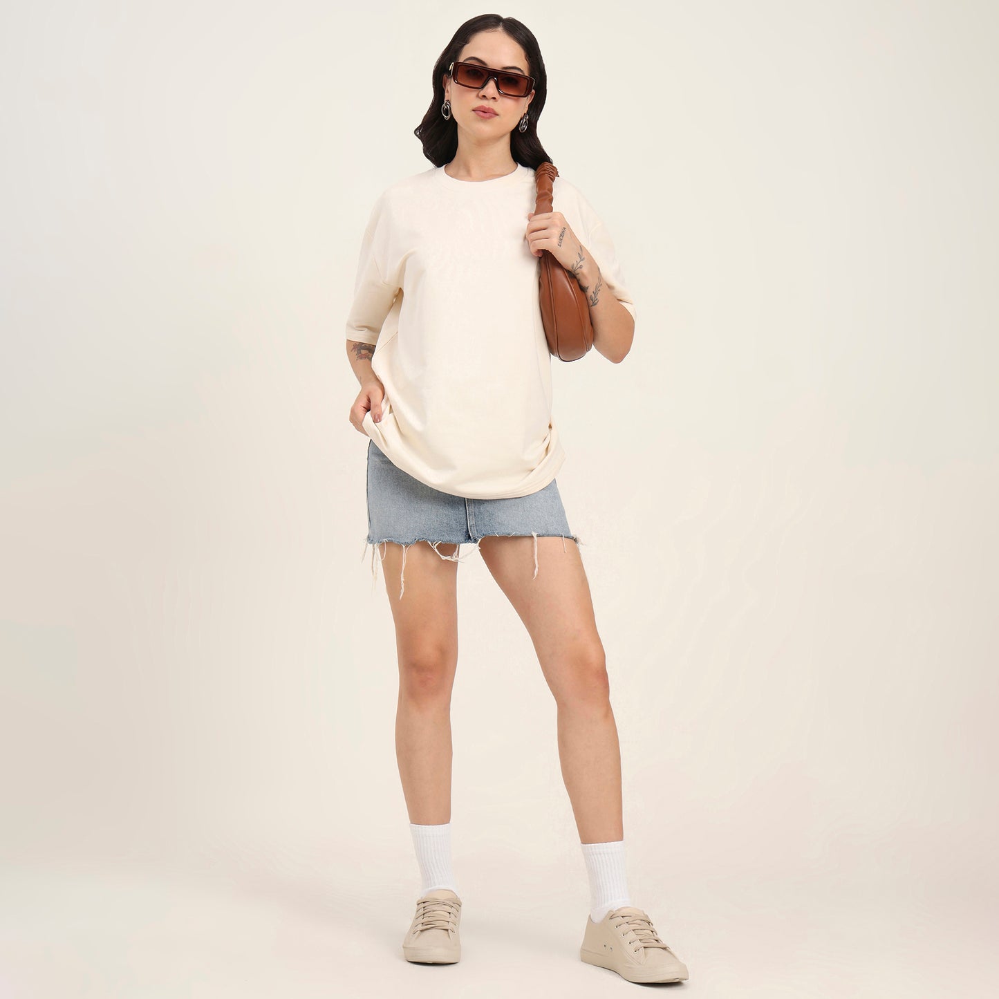 The Essential ivory Oversized T-Shirt