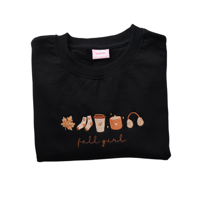 Fall Girl Embroidered Sweatshirt