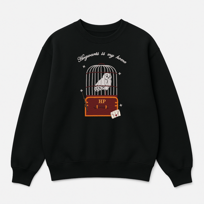Hogwarts Is My Home Embroidered Sweatshirt - A Magical Essential!