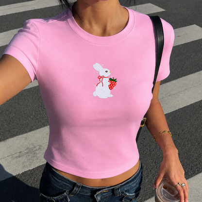 berry & bunny baby tee